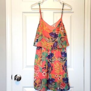 Pink tropical sundress